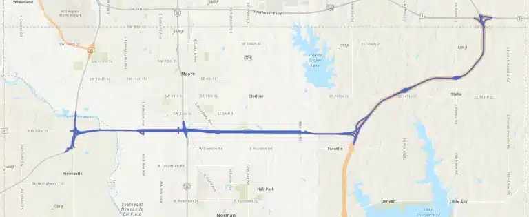 Proposed East-West Connector Turnpike Map