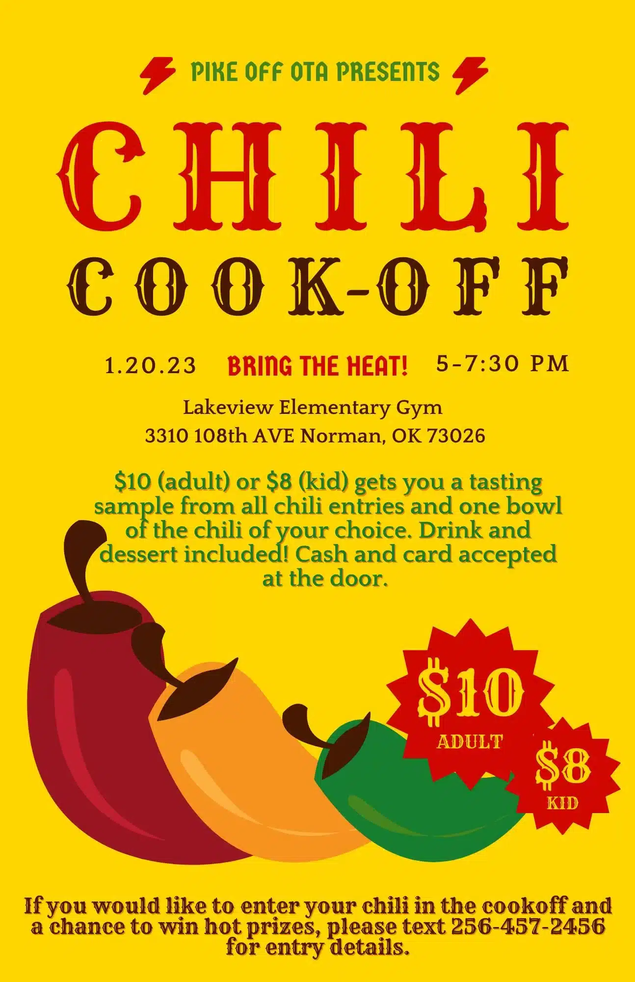 Chili Cook-Off and Silent Auction Fundraiser - Pike Off OTA