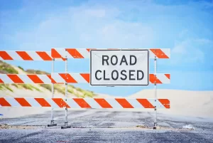 A road closed construction sign serves as a metaphor for the future of the Oklahoma Turnpike Authority's ACCESS plan