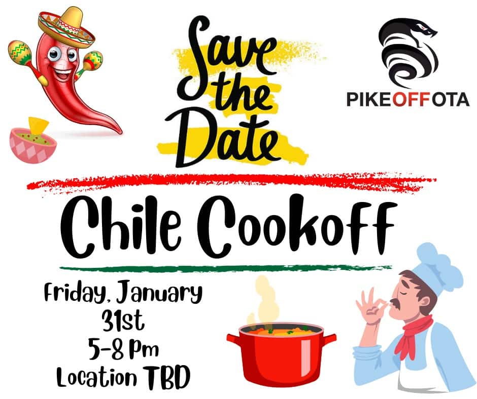 Chili Cookoff Friday January 31, 2025 from 5-8pm